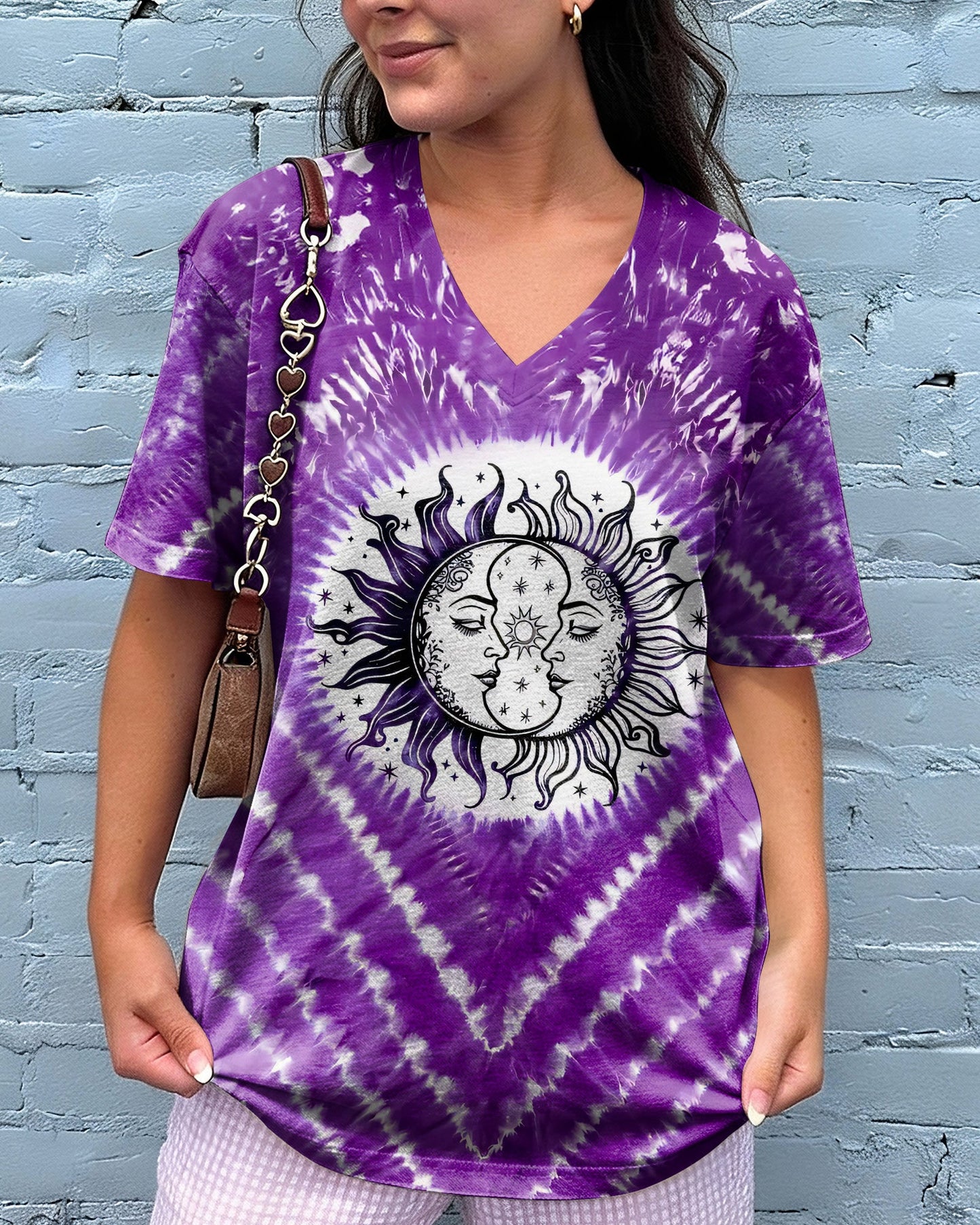 SUN MOON AND STARS PURPLE ALL OVER PRINT - TYQY1504261