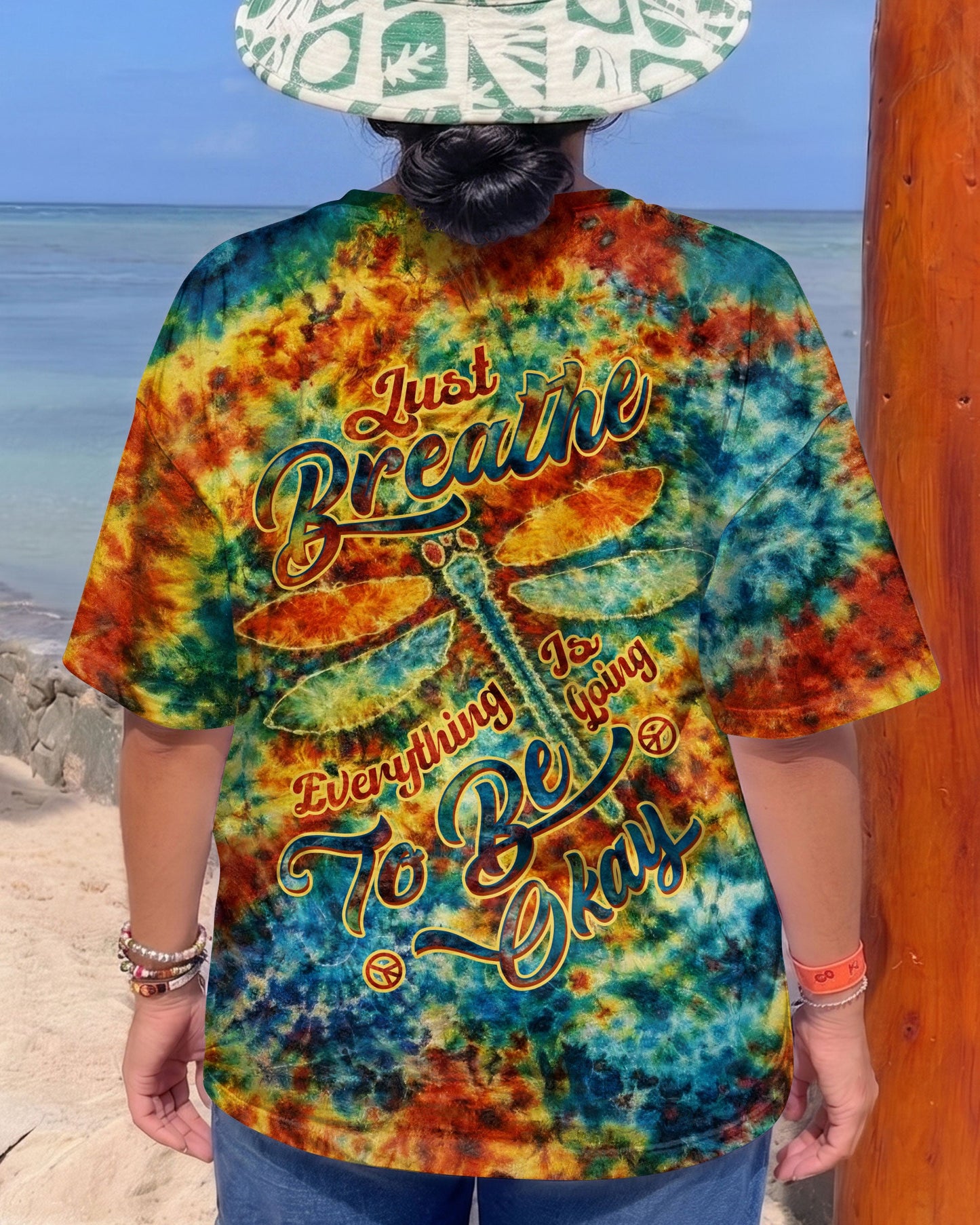 JUST BREATHE DRAGONFLY SWIRL  ALL OVER PRINT  - TLTW1704261