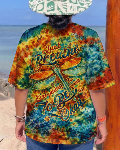 JUST BREATHE DRAGONFLY SWIRL  ALL OVER PRINT  - TLTW1704261