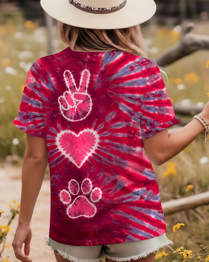 PEACE HAND LOVE PAW PRINT ALL OVER PRINT - TLHN1604262