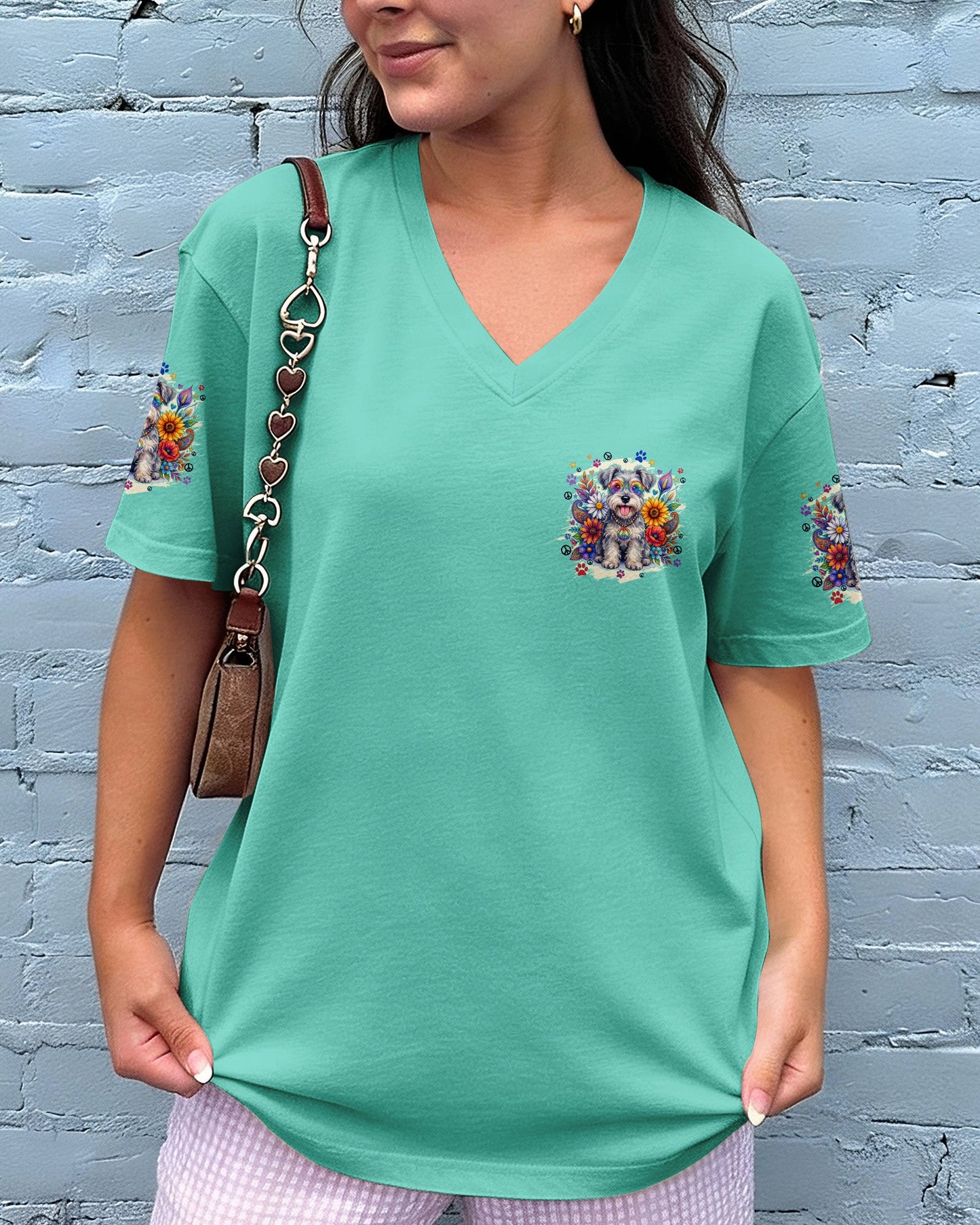 DON'T WORRY BE HIPPIE SCHNAUZER DOG ALL OVER PRINT - TYQY0605261