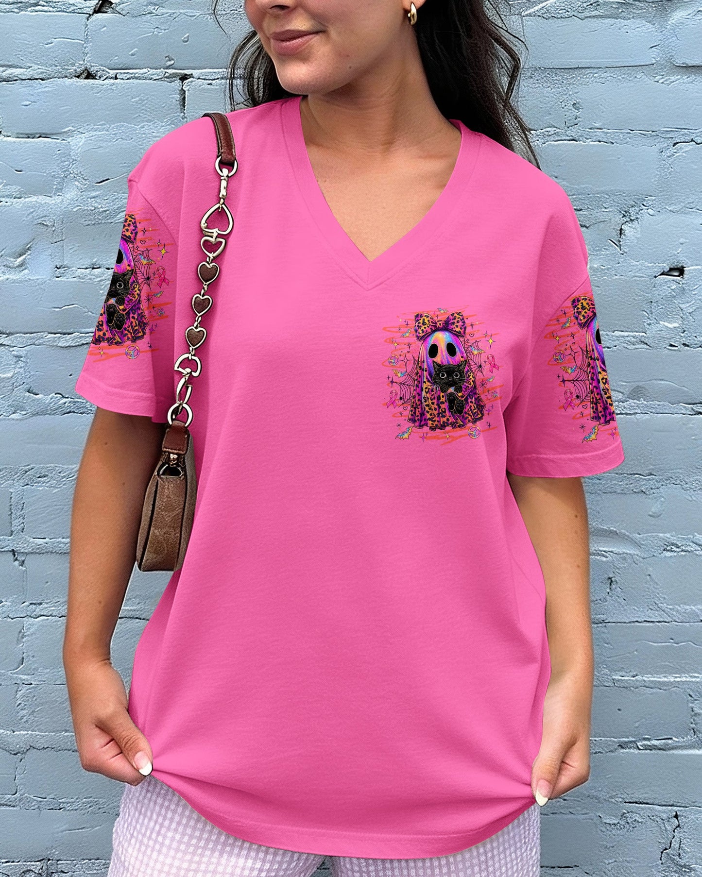 IN OCTOBER WE WEAR PINK BOO BLACK CAT BREAST CANCER AWARENESS ALL OVER PRINT  - TLTW1507265