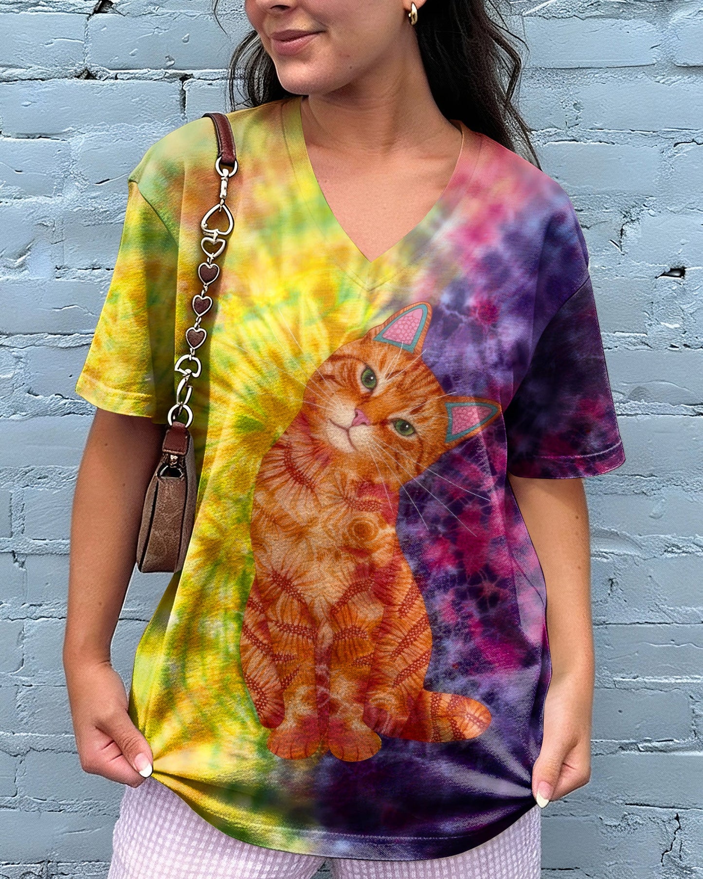 GROOVY CUTE CAT ALL OVER PRINT - TLHG2104261