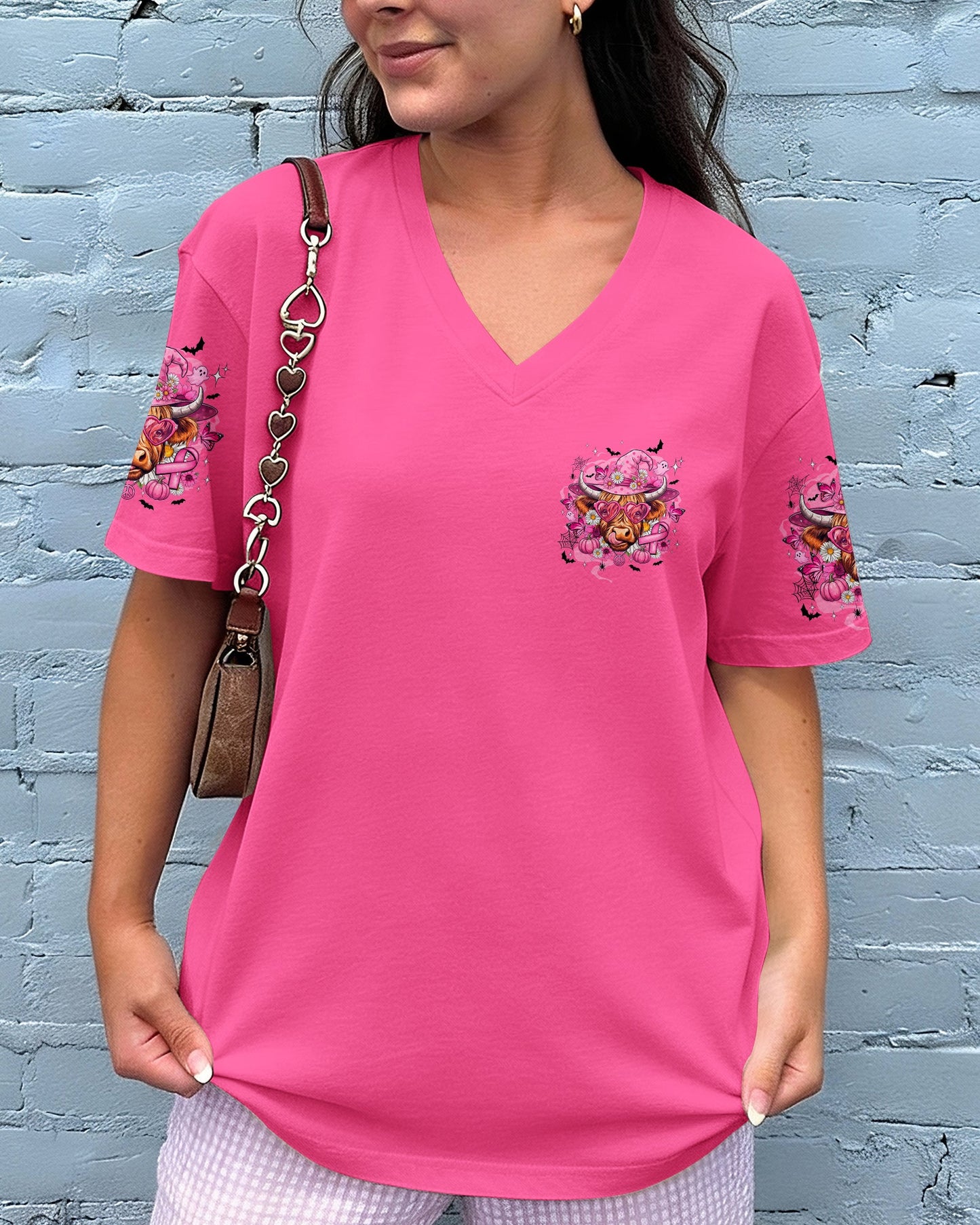 IN OCTOBER WE WEAR PINK COW HALLOWEEN BREAST CANCER AWARENESS ALL OVER PRINT - TYQY1507263