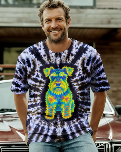 SCHNAUZER DOG  SWIRL ALL OVER PRINT  - TLTW1405264