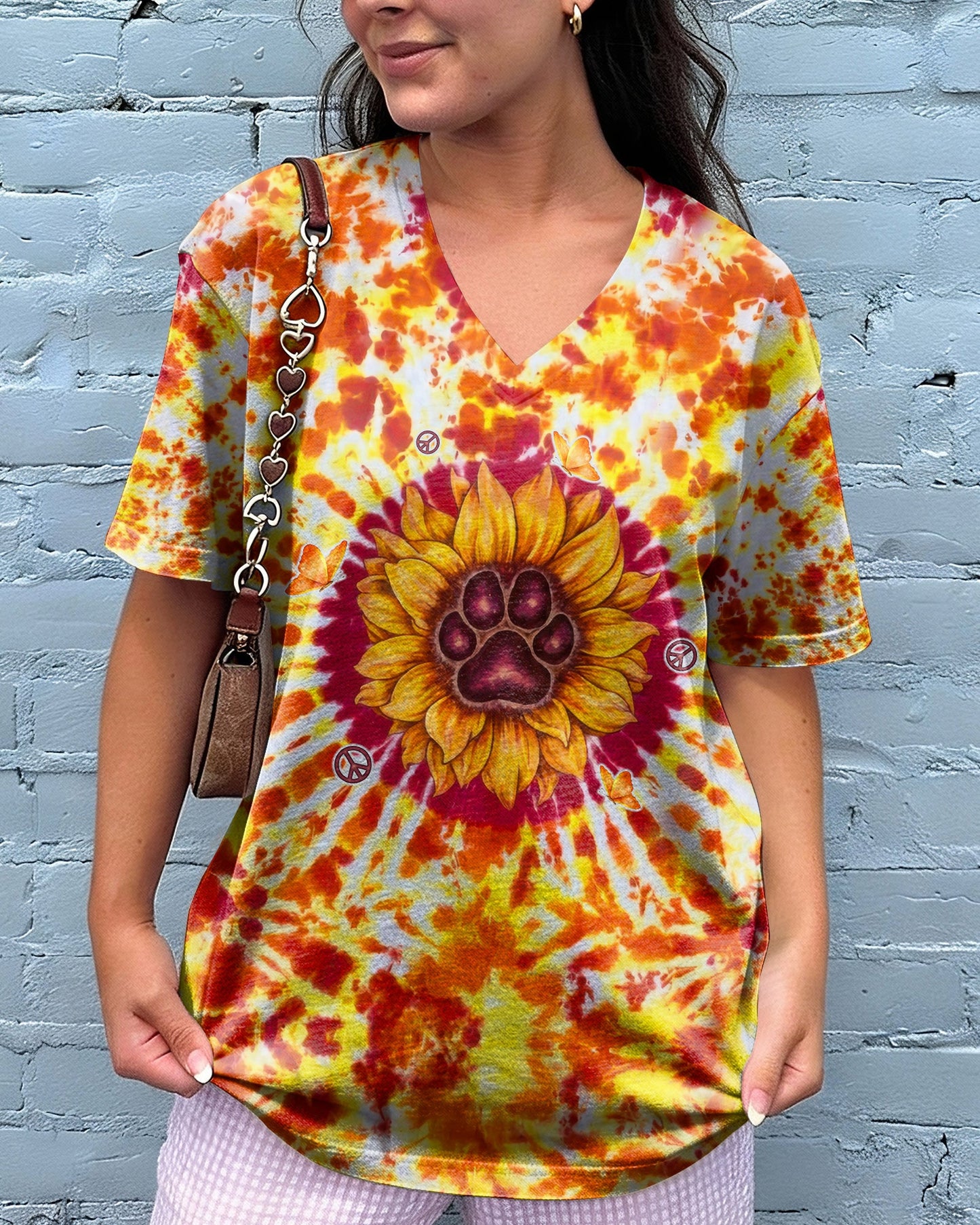 YOU ARE MY SUNSHINE PAW PRINT SUNFLOWER BURST ALL OVER PRINT  - TLTW3006264