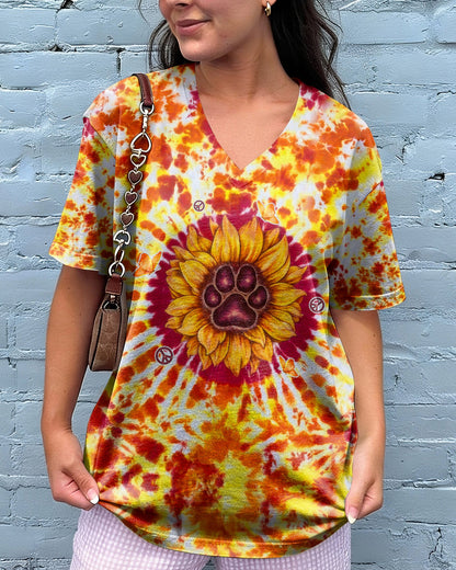 YOU ARE MY SUNSHINE PAW PRINT SUNFLOWER BURST ALL OVER PRINT  - TLTW3006264