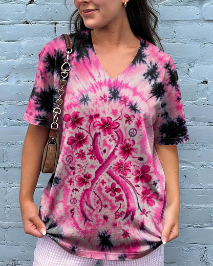 IN OCTOBER WE WEAR PINK FLORAL RIBBON ALL OVER PRINT - KMTM1507261