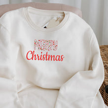 Load image into Gallery viewer, Merry Christmas Custom Embroidered T-Shirt Hoodie Sweatshirt
