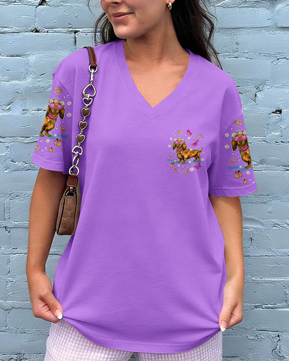 SHORT AND SASSY  DACHSHUND DOG  ALL OVER PRINT - TLNT2605262