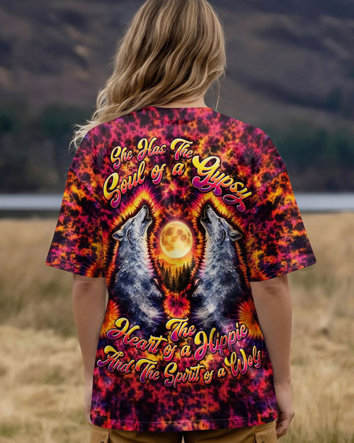 SPIRIT OF A WOLF WATERCOLOR  PATTERN ALL OVER PRINT - TLTW2005262