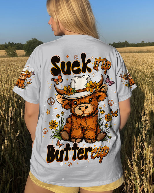 SUCK IT UP BUTTERCUP HIGHLAND COW ALL OVER PRINT  - TLTW1006262