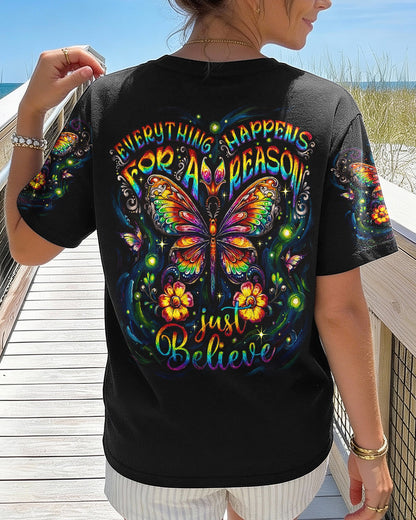 JUST BELIEVE BUTTERFLY GLOW ALL OVER PRINT - KM2404261
