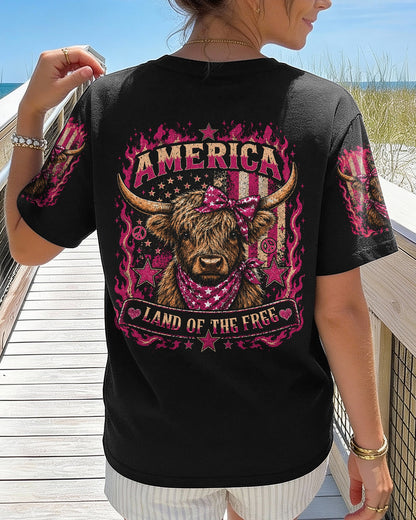LAND OF THE FREE COW ALL OVER PRINT - TLHN0506261
