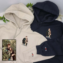 Load image into Gallery viewer, Valentine Personalized Embroidered Couple Hoodie Sweatshirt T-Shirt
