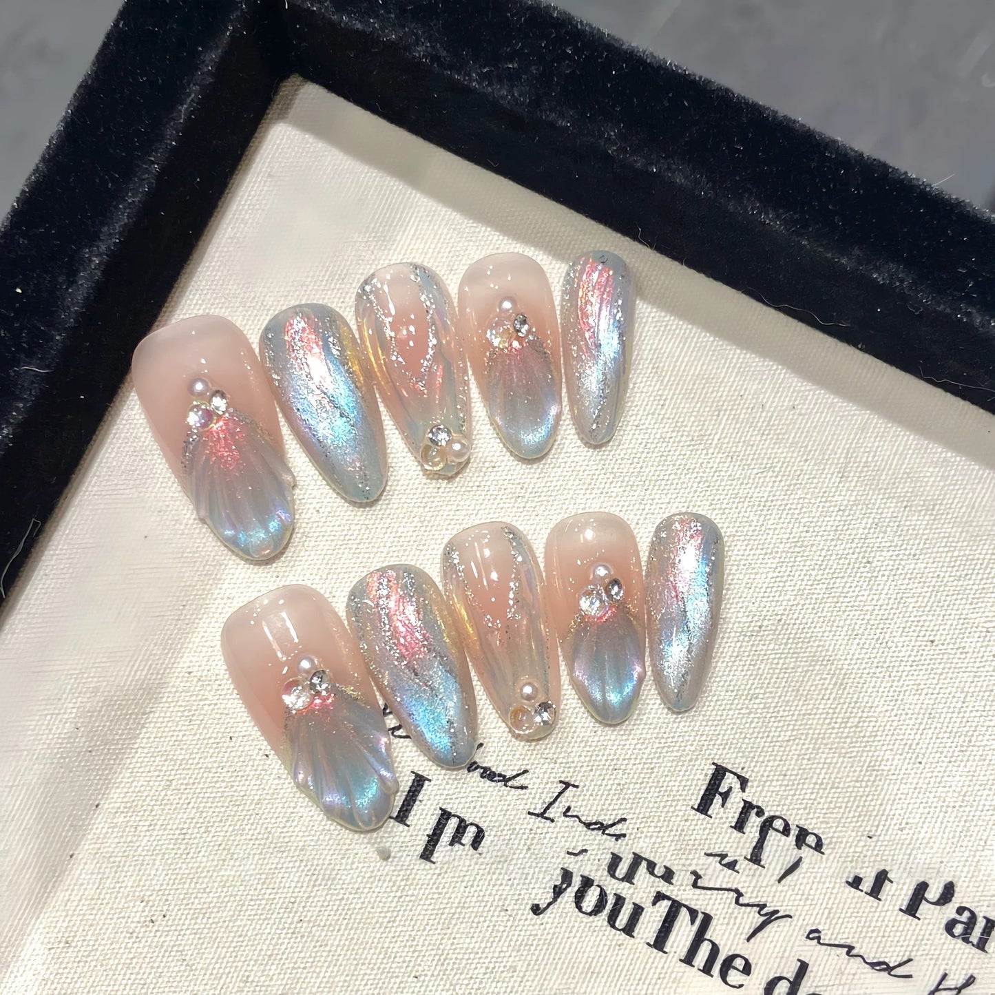 Eye Of The Ocean Hand-painted Press On Nails