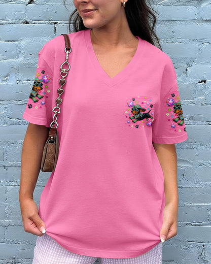 LET'S GO GIRLS DACHSHUND DOG ALL OVER PRINT - TLNT1906262