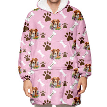 Load image into Gallery viewer, Personalized Pet Flower Blanket Hoodie
