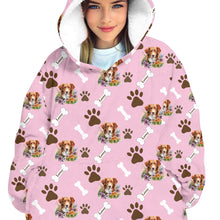 Load image into Gallery viewer, Personalized Pet Flower Blanket Hoodie
