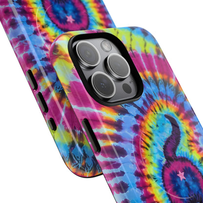 CAT COLORFUL SWIRL PATTERN MAGNETIC PHONE CASE - TLTW1404263