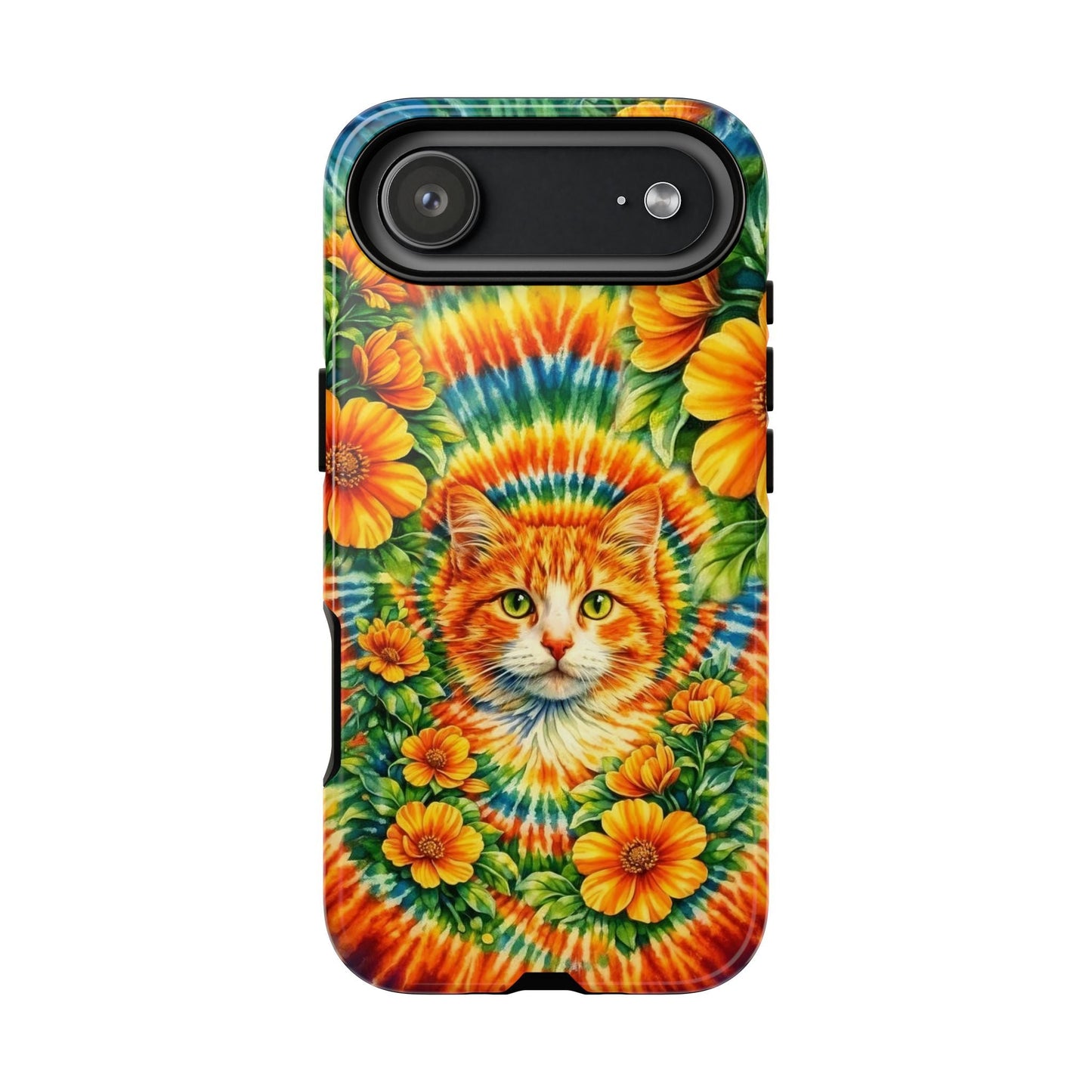 FLORAL CAT SWIRL PHONE CASE - TLHG2204264