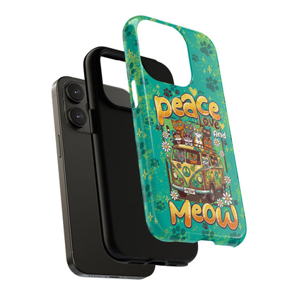 PEACE LOVE AND MEOW CATS MAGNETIC PHONE CASE - TY0707263