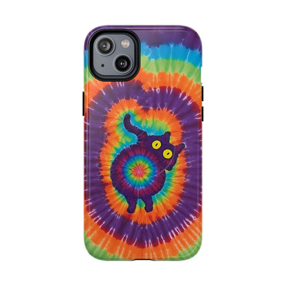 FUNNY CAT SWIRL MAGNETIC PHONE CASE - TLNO1604261