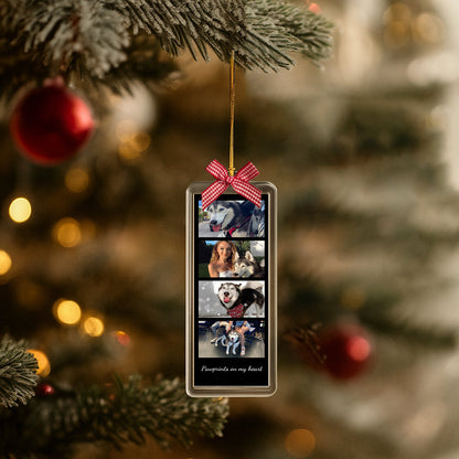 Personalized Photo Strip Christmas Keychain Ornament