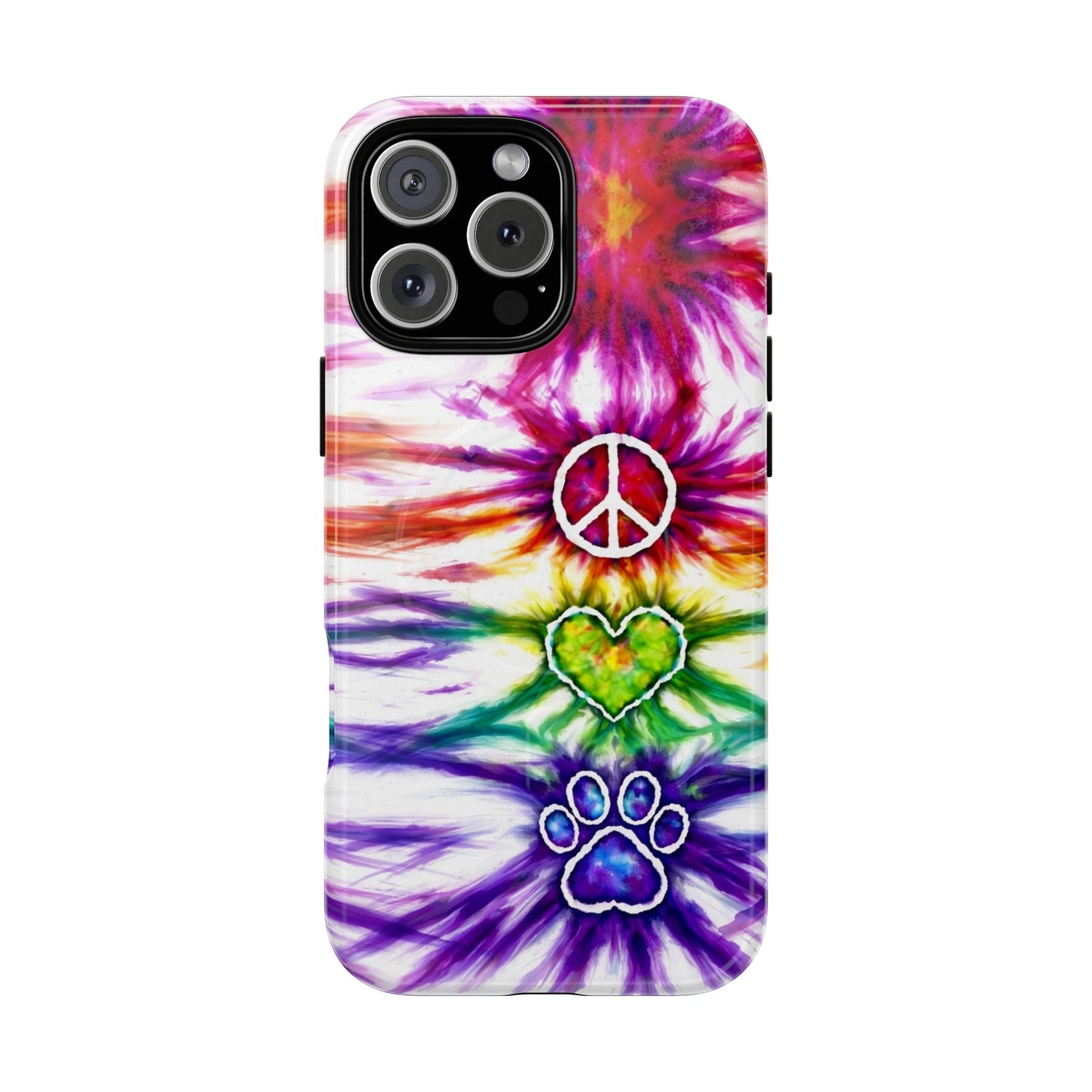 PEACE LOVE PAW PRINT MAGNETIC PHONE CASE - TLHG1304266