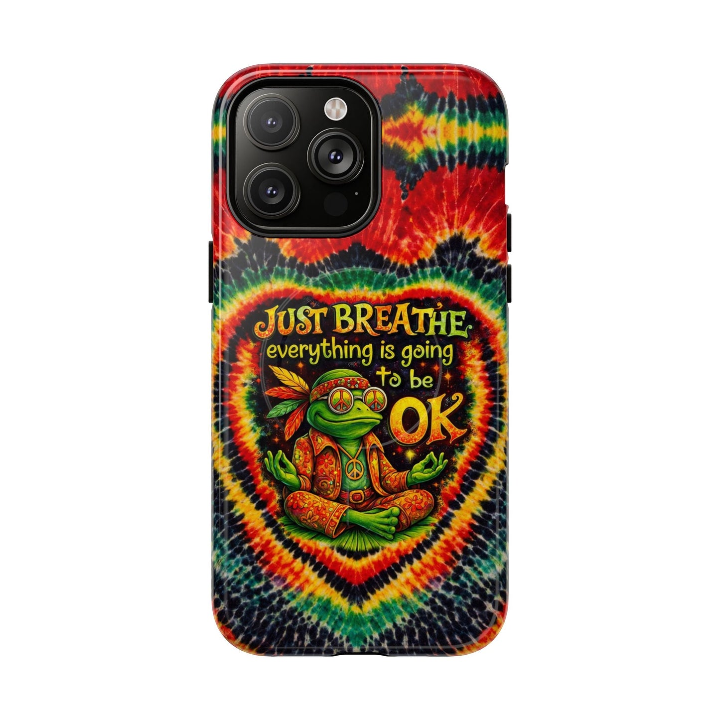 JUST BREATHE FROG SWIRL MAGNETIC PHONE CASE - KMTM2304262