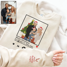 Load image into Gallery viewer, Christmas Embroidered Family Photo And Song Hoodie Sweatshirt T-Shirt
