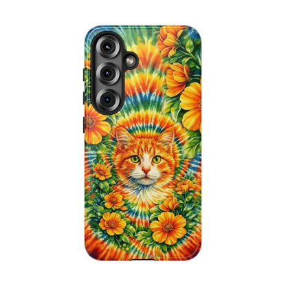 FLORAL CAT SWIRL PHONE CASE - TLHG2204264