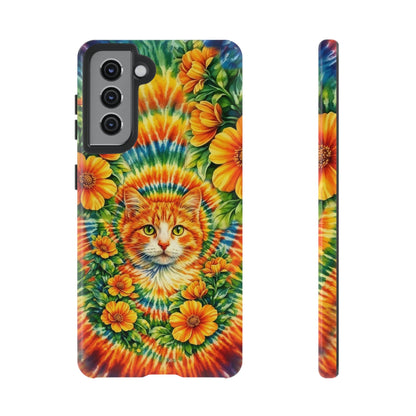 FLORAL CAT SWIRL PHONE CASE - TLHG2204264