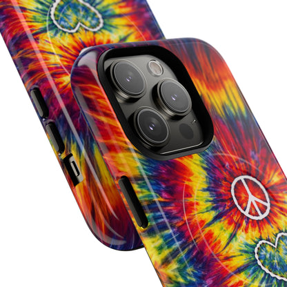 PEACE LOVE PAW PRINT COLORFUL MAGNETIC PHONE CASE - TLNT1604262