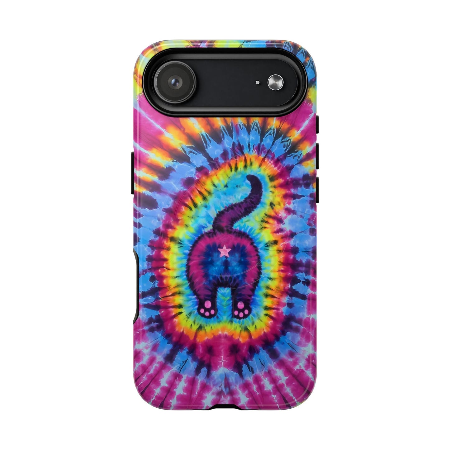 CAT COLORFUL SWIRL PATTERN MAGNETIC PHONE CASE - TLTW1404263