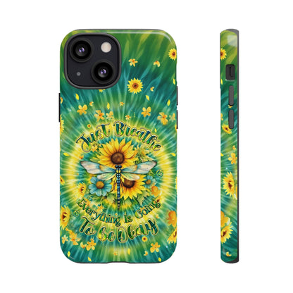 JUST BREATHE DRAGONFLY FLORAL SWIRL PHONE CASE  - TLHG1304263