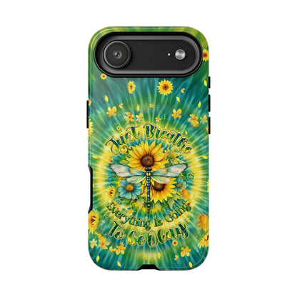 JUST BREATHE DRAGONFLY FLORAL SWIRL PHONE CASE  - TLHG1304263