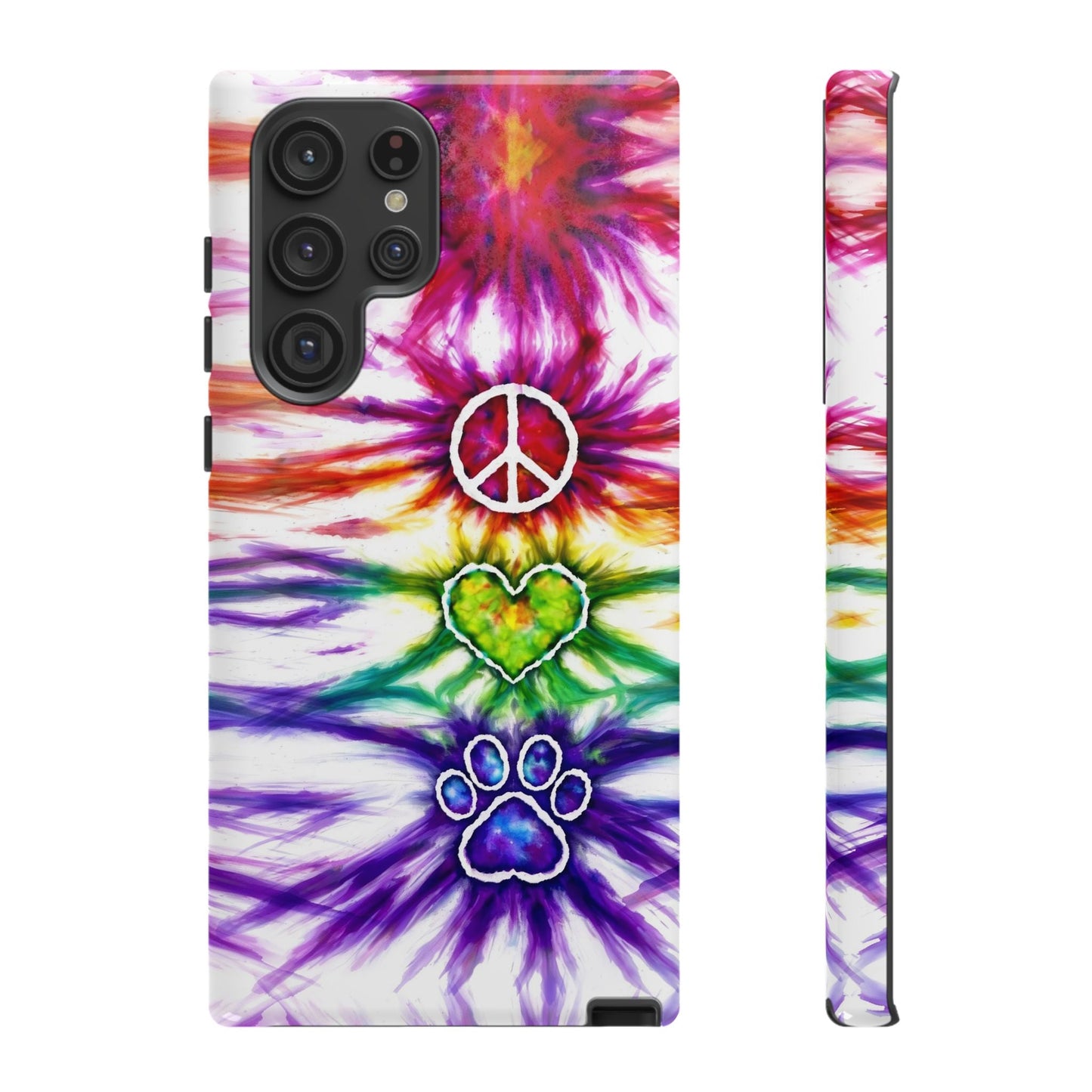 PEACE LOVE PAW PRINT SWIRL PHONE CASE - TLHG1304266
