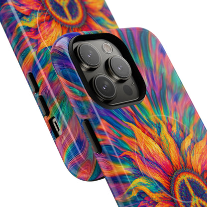 SUNFLOWER PEACE BURST MAGNETIC PHONE CASE - TLTW2906268