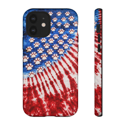 PAW PRINT RED WHITE & BLUE PHONE CASE - TLHG1704262