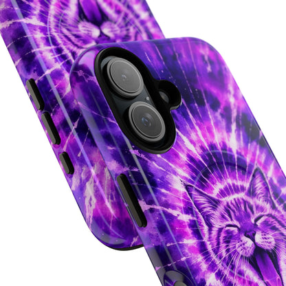CAT PURPLE SWIRL MAGNETIC PHONE CASE  - TLHN1504263