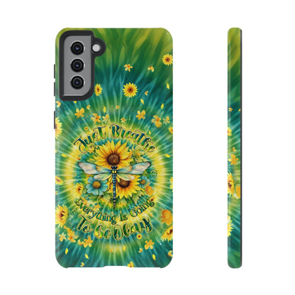 JUST BREATHE DRAGONFLY FLORAL SWIRL PHONE CASE  - TLHG1304263