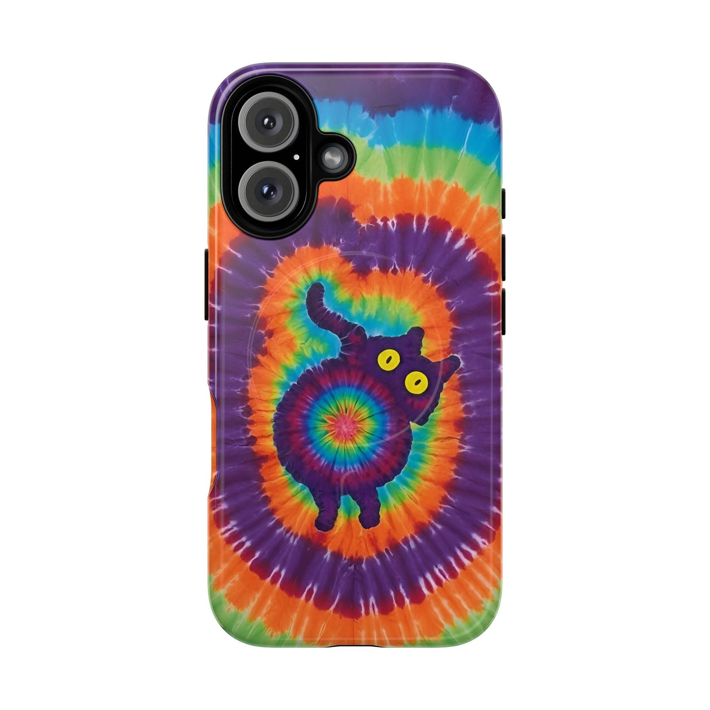 FUNNY CAT SWIRL MAGNETIC PHONE CASE - TLNO1604261
