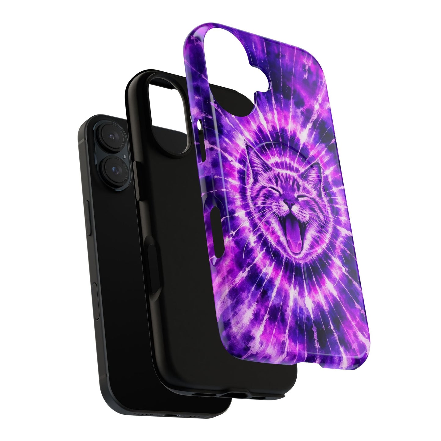 CAT PURPLE SWIRL MAGNETIC PHONE CASE  - TLHN1504263