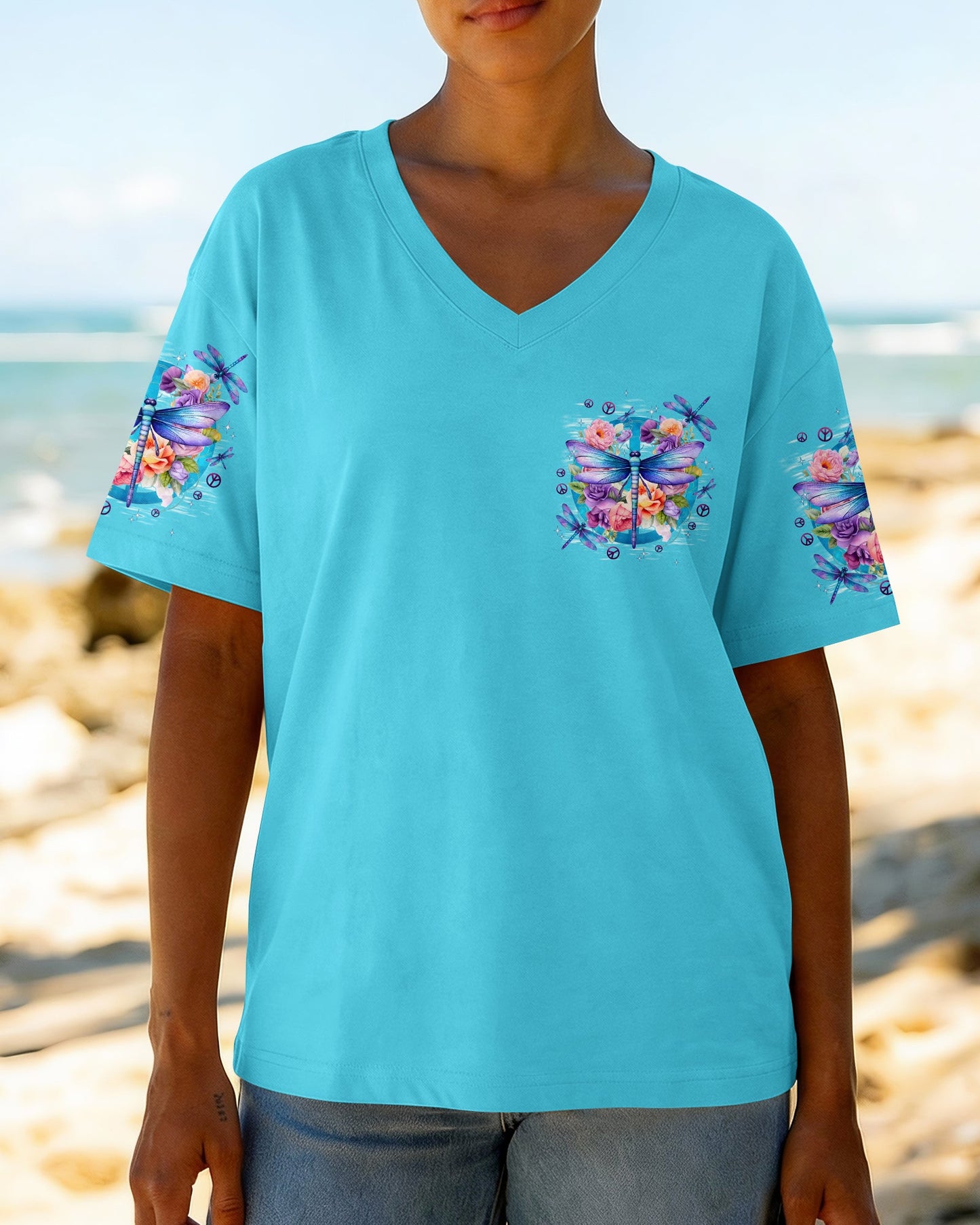 PEACE LOVE AND DRAGONFLIES ALL OVER PRINT - TYPQ2306262