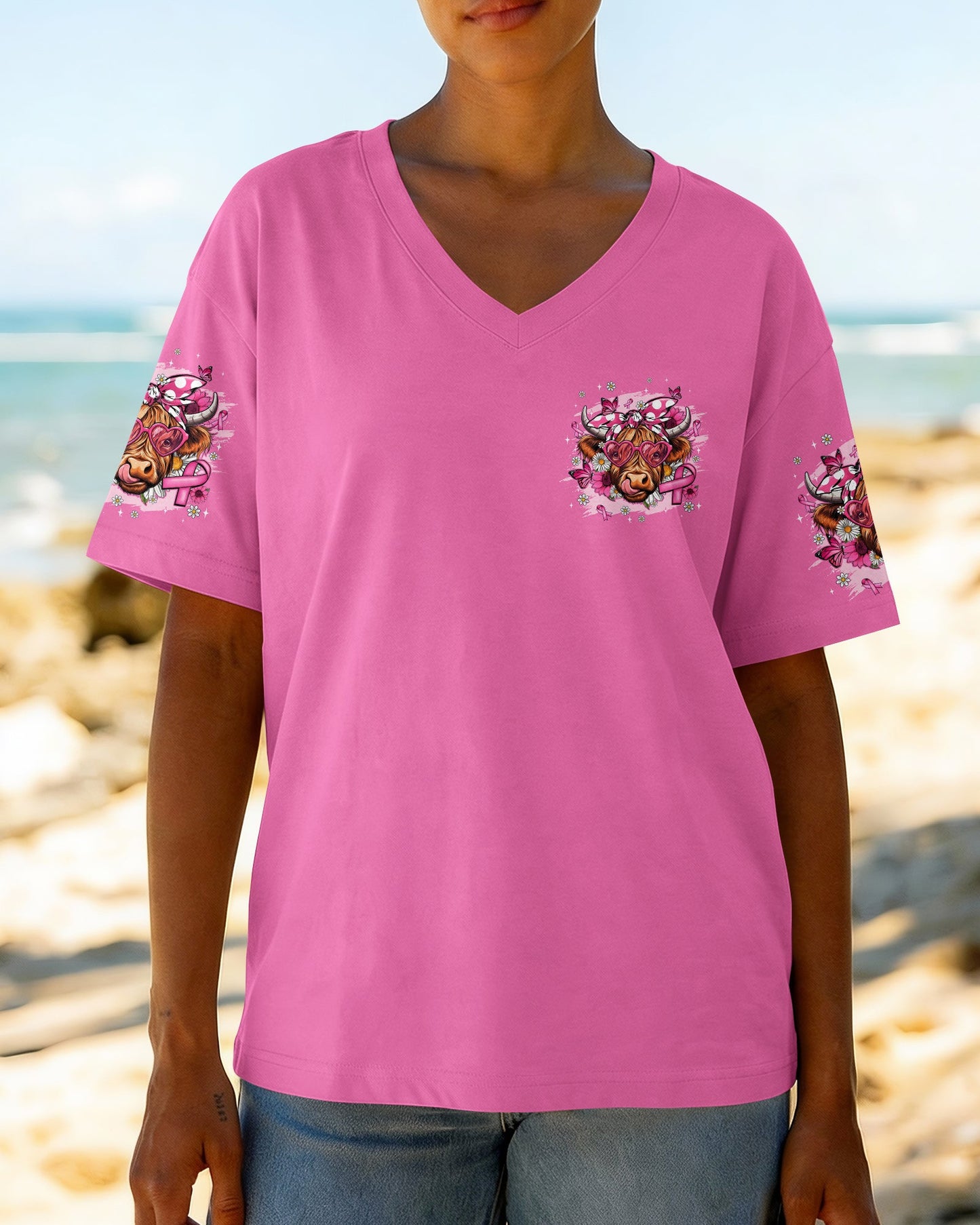 SAVE THE UDDERS HIGHLAND COW BREAST CANCER AWARENESS ALL OVER PRINT - TYQY1507262