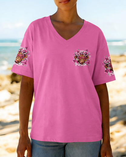 SAVE THE UDDERS HIGHLAND COW BREAST CANCER AWARENESS ALL OVER PRINT - TYQY1507262