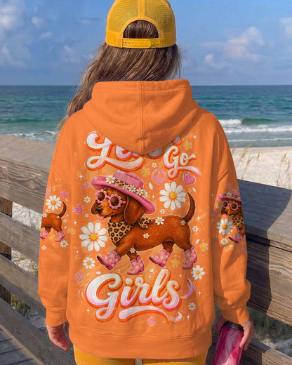 LET'S GO GIRLS DACHSHUND DOG  ALL OVER PRINT  - TLTW2905262