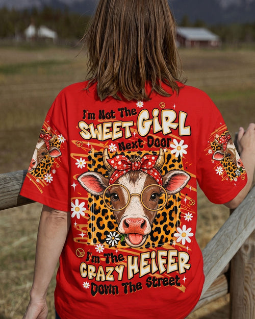 CRAZY HEIFER DOWN THE STREET COW ALL OVER PRINT  - TLTW2306262