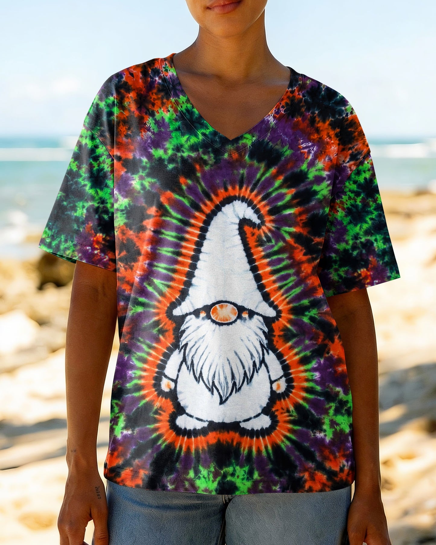 GNOME PURPLE ORANGE BURST ALL OVER PRINT - TLNT1706261
